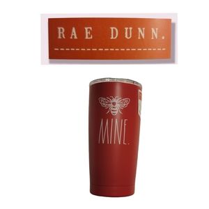 Rae Dunn Bee MINE red stainless steel tumbler 17oz☆